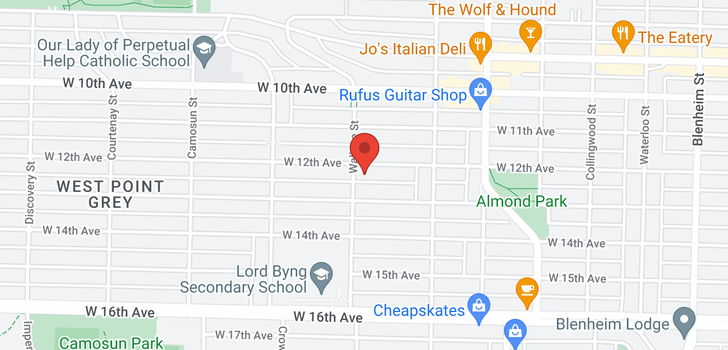 map of 3884 W 12TH AVENUE